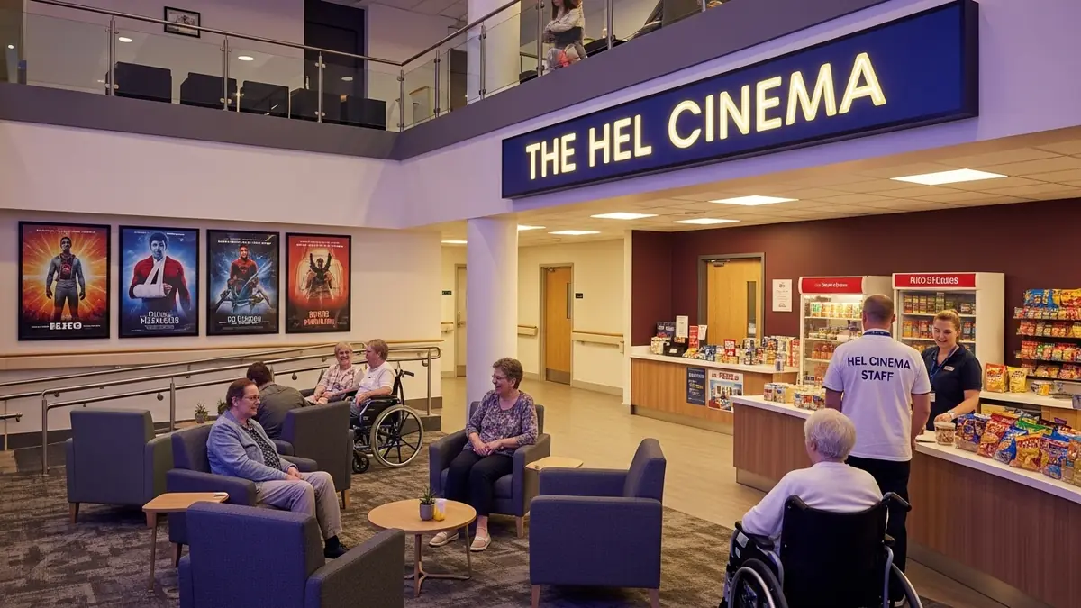 Cinema do HEL proporciona lazer a pacientes em longa permanência