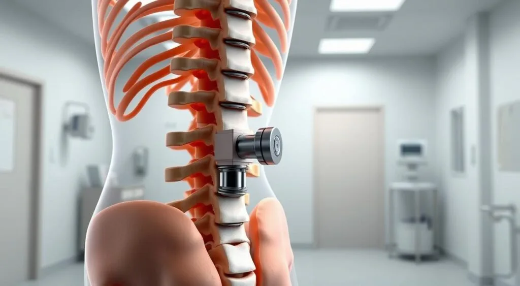 Reconstrução corpectomia lombar com prótese customizada 3D