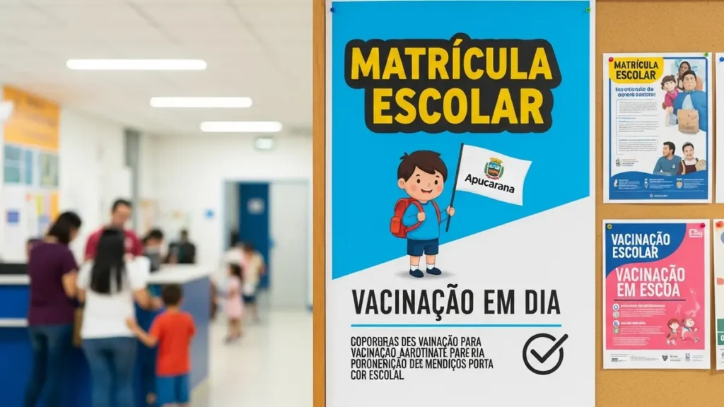 Prefeitura de Apucarana destaca vacinação durante matrículas escolares Prefeitura de Apucarana destaca vacinação durante matrículas escolares